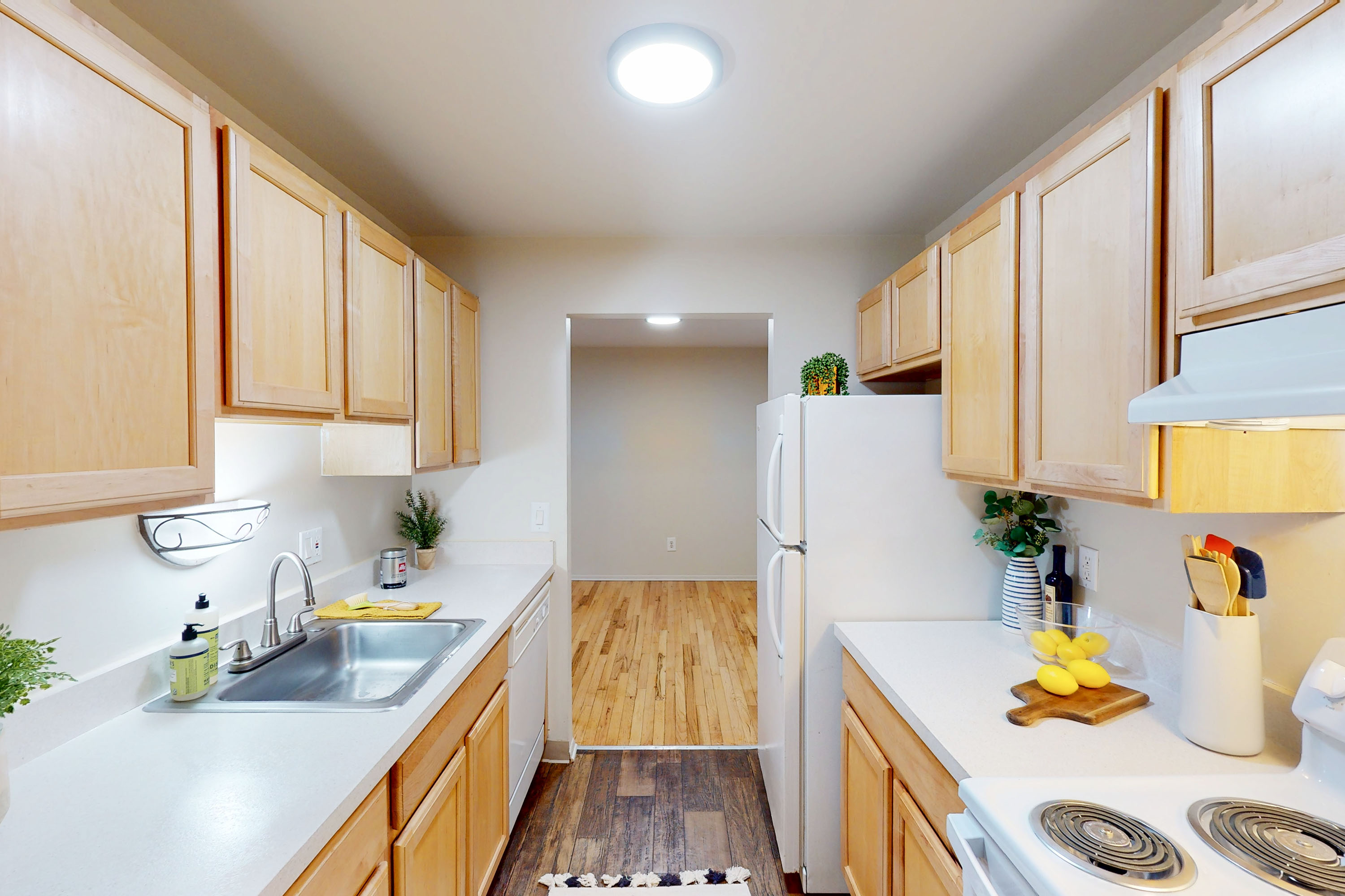 The Au Sable - 2 Bed 1 Bath - Kitchen Birch Style Cabinets