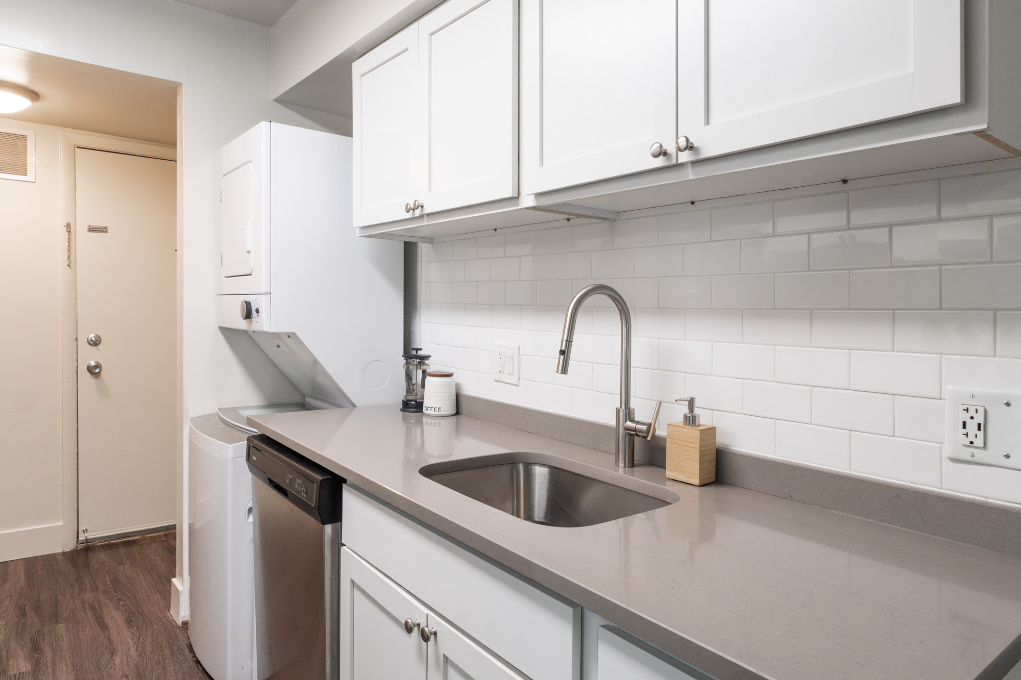 Chatham+ - 2 Bed 1.5 Bath - Kitchen (In-Unit Laundry Angle)