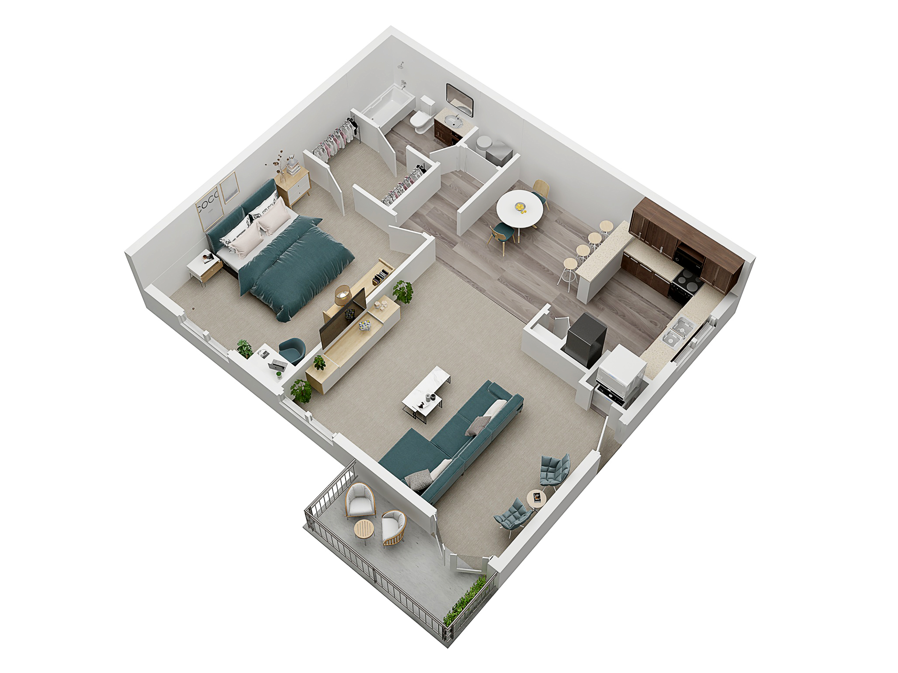 Floorplan Ginnie for Aria Beach apartments in Orlando, Florida 1