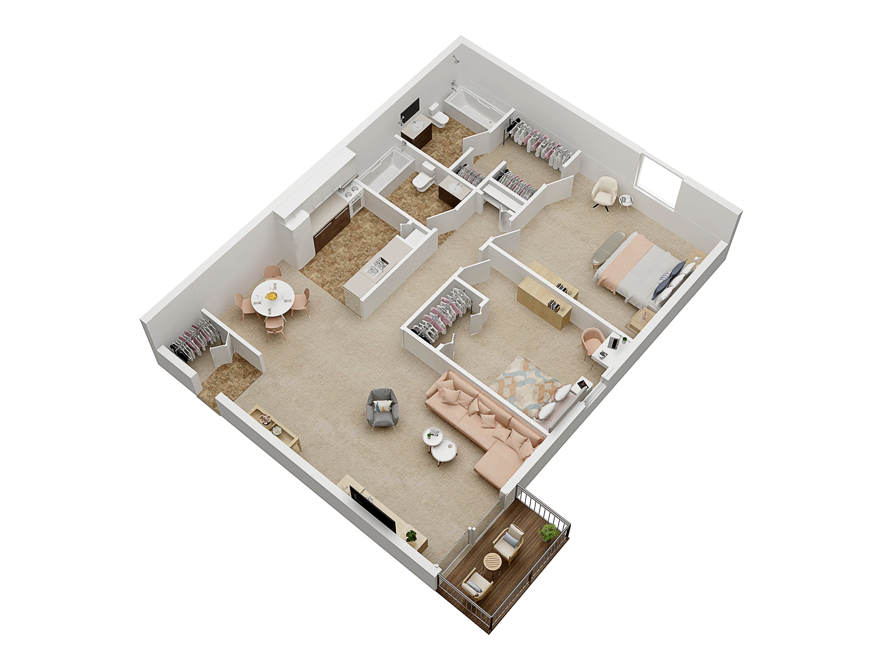 Floorplans for The Villas apartments in Ypsilanti, Michigan 1 2 Bed