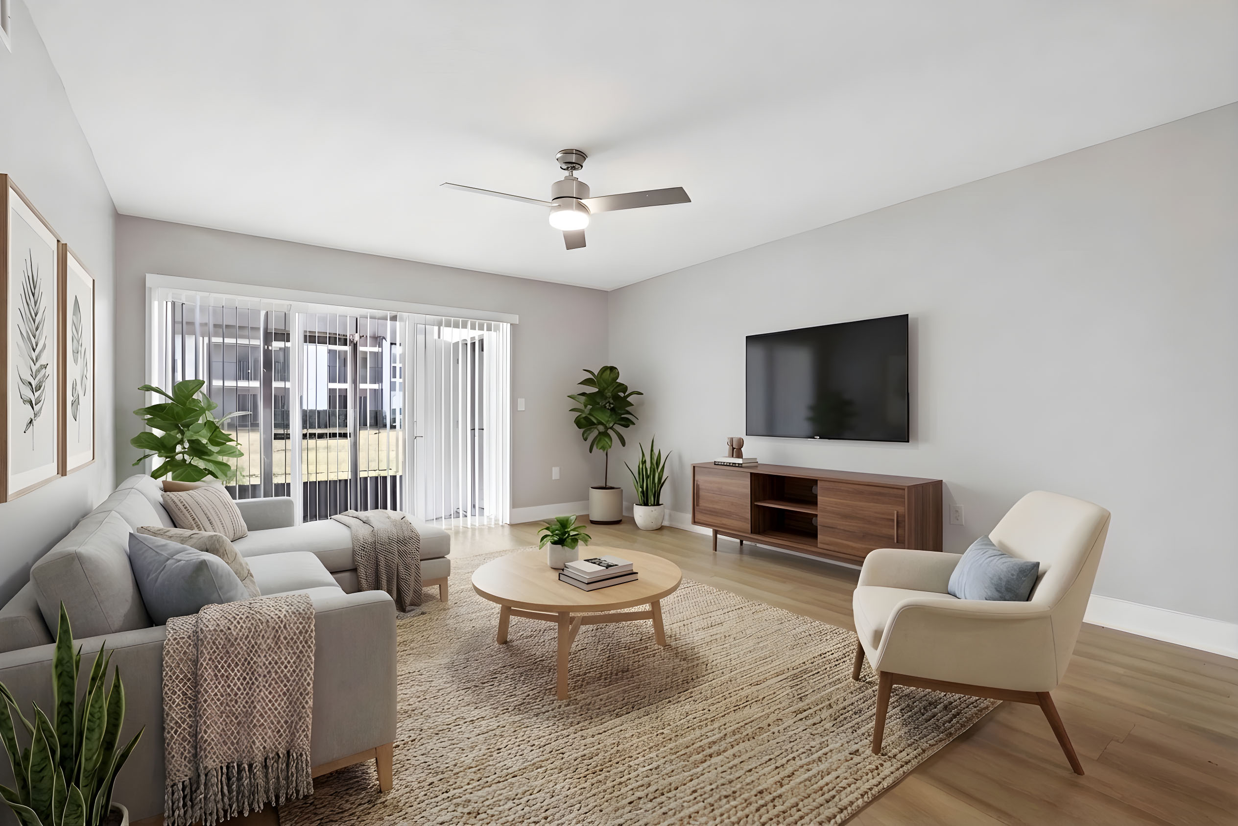 Park+ - 2 Bed 2 Bath - Living Room