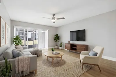 Park+ - 2 Bed 2 Bath - Living Room