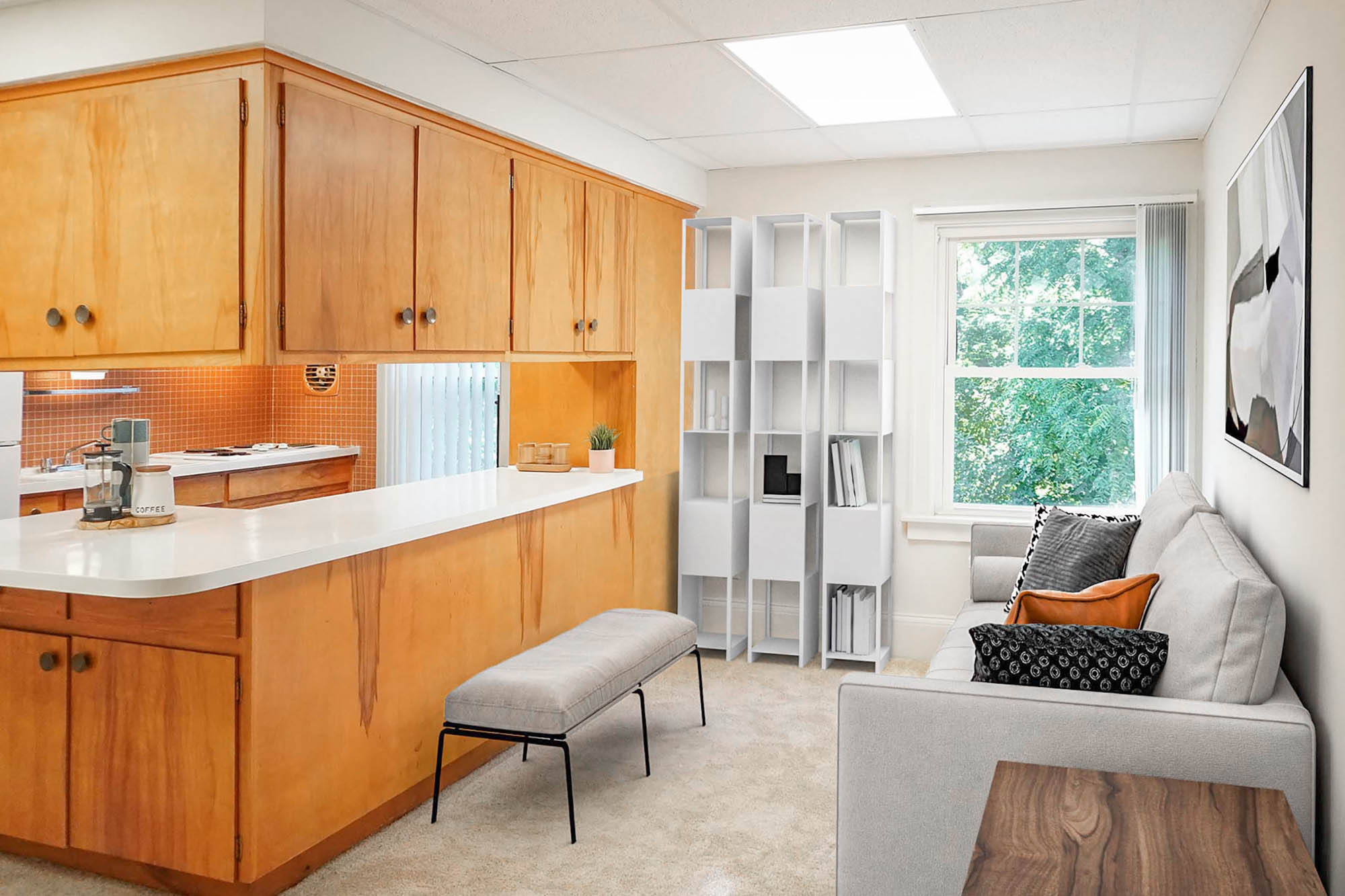 The Drynoch #4 - 1 Bed 1 Bath - Living Room