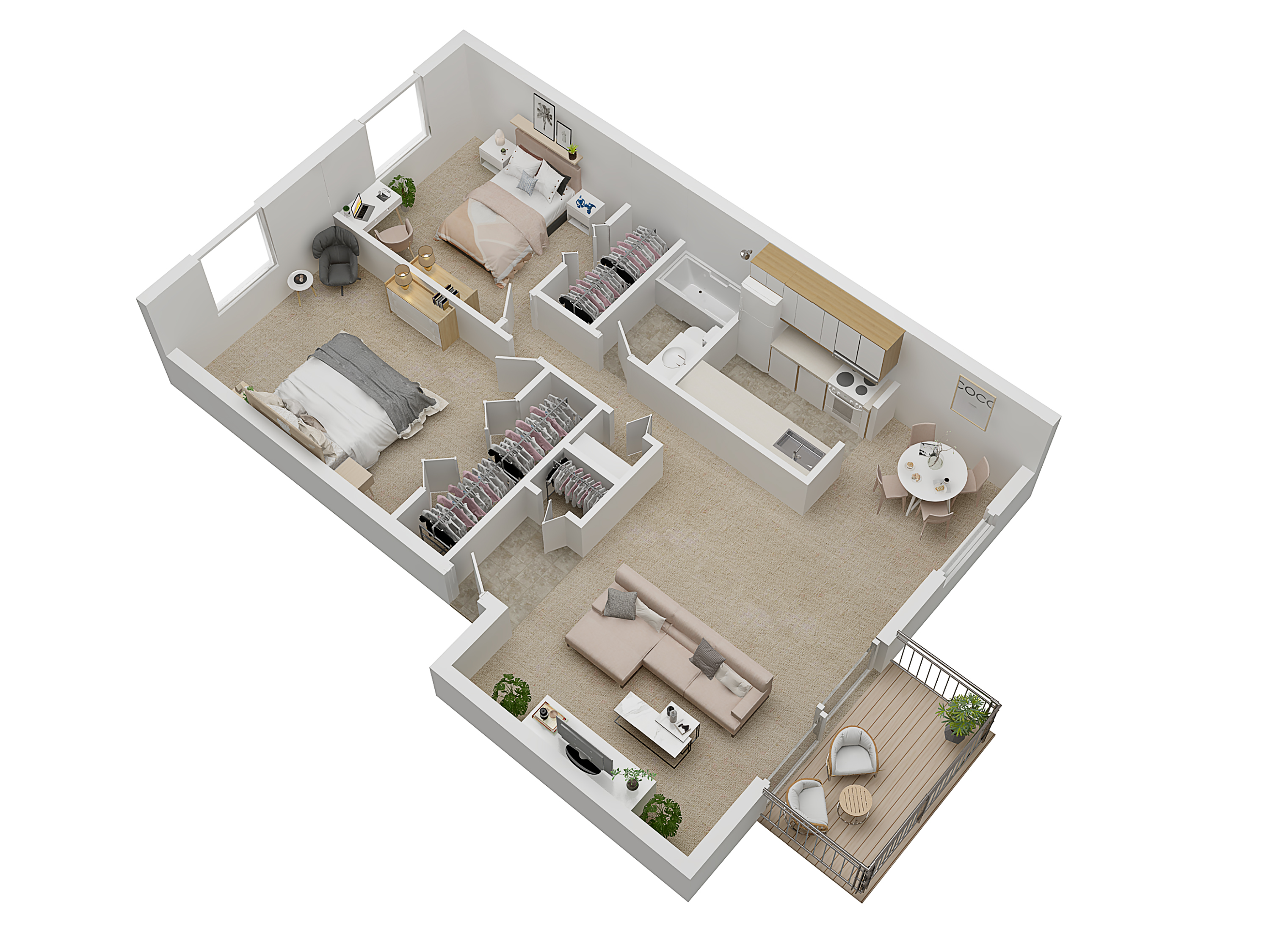 Floorplans for Spruce Knob apartments in Ann Arbor, Michigan 1 2