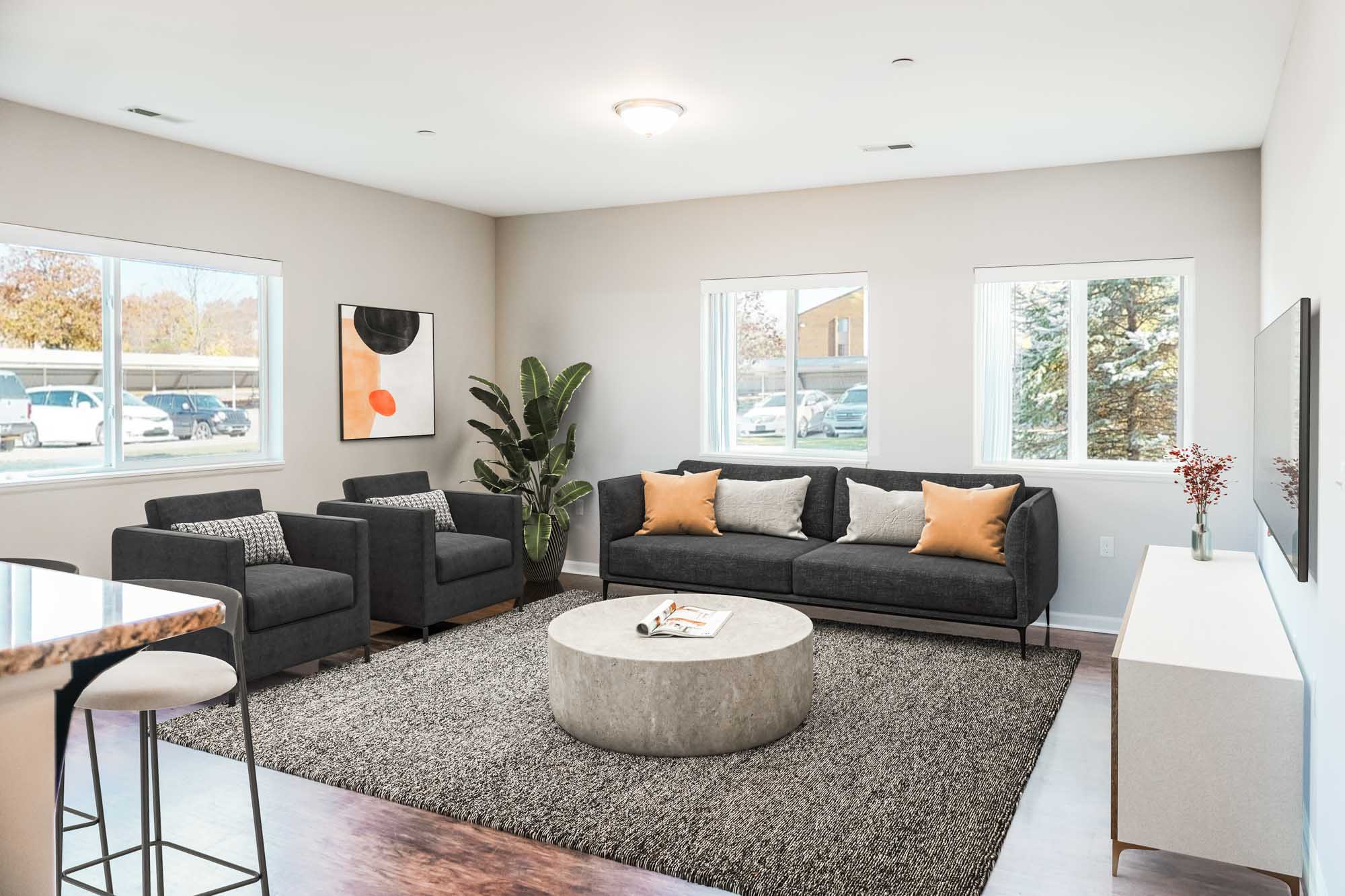 The Hickory - 3 Bed 2 Bath - Living Room