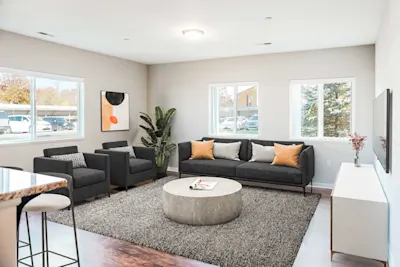 The Hickory - 3 Bed 2 Bath - Living Room