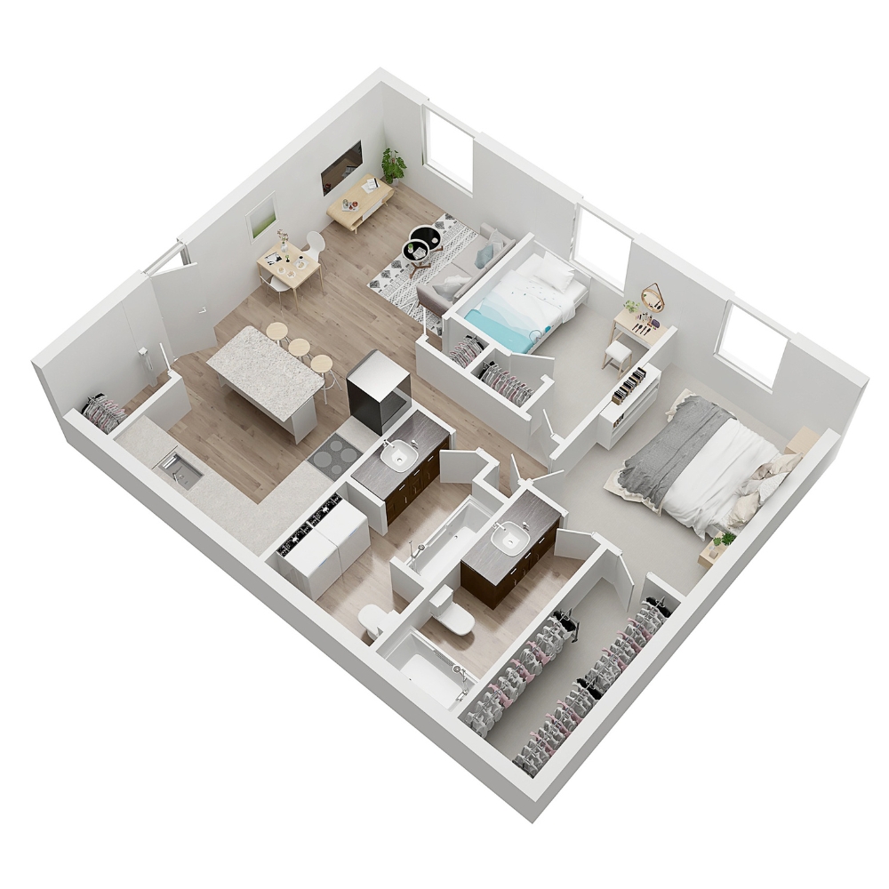 Floorplans for Glencoe Oaks apartments in Ann Arbor, Michigan 1 4