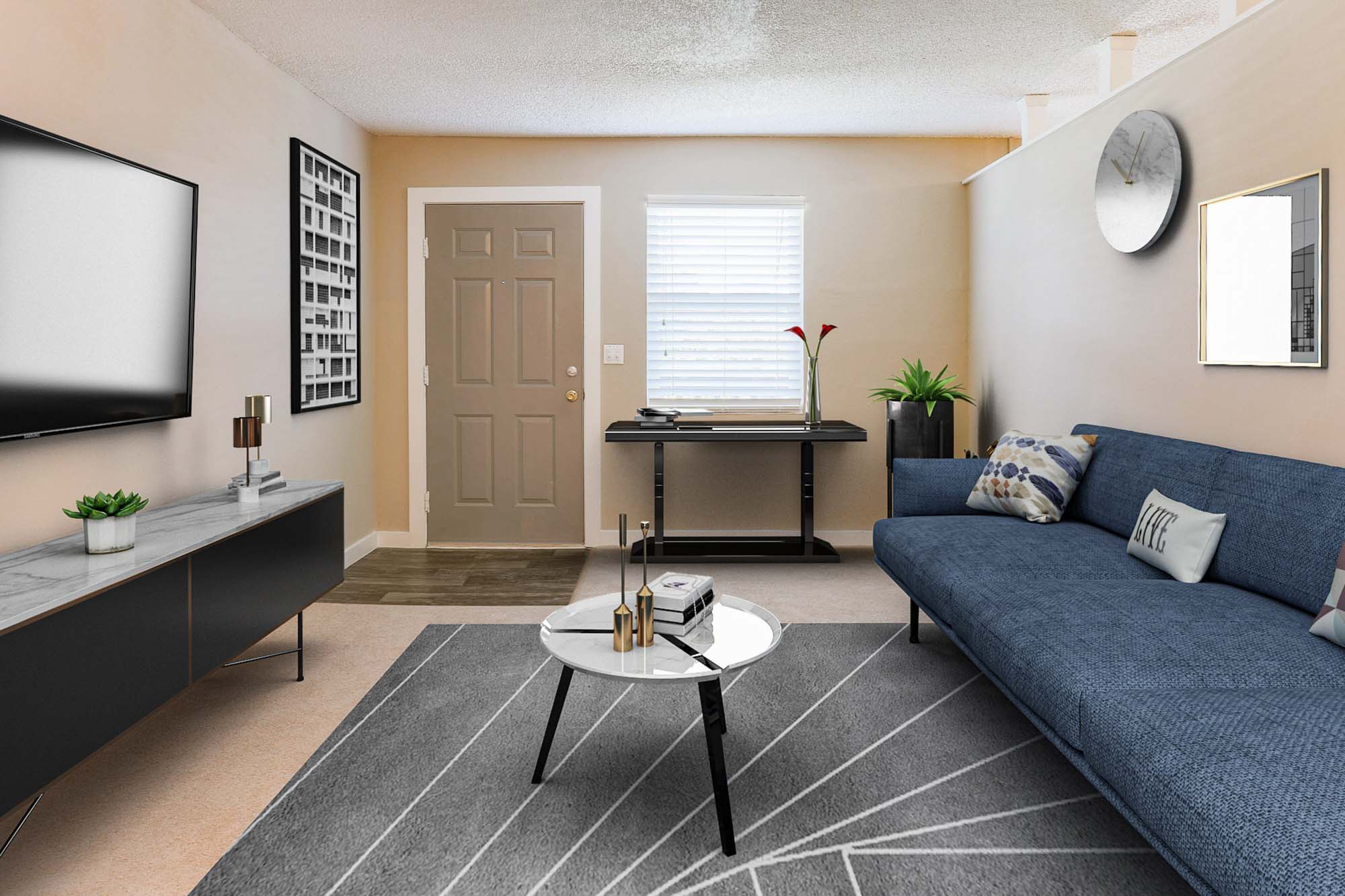 Champions - 1 Bed 1 Bath - Living Room