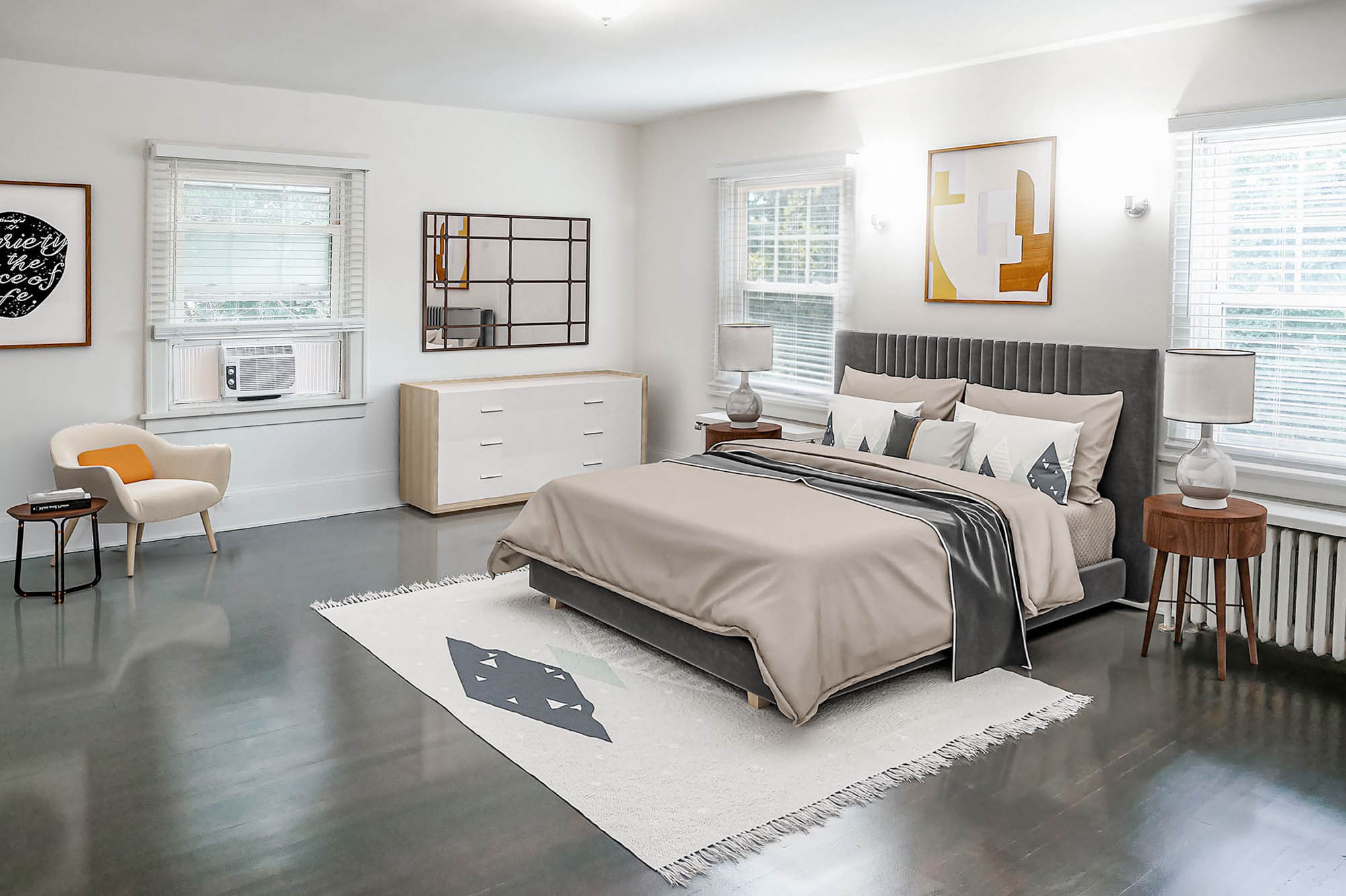 The Earhart #3 - 2 Bed 1 Bath - Bedroom