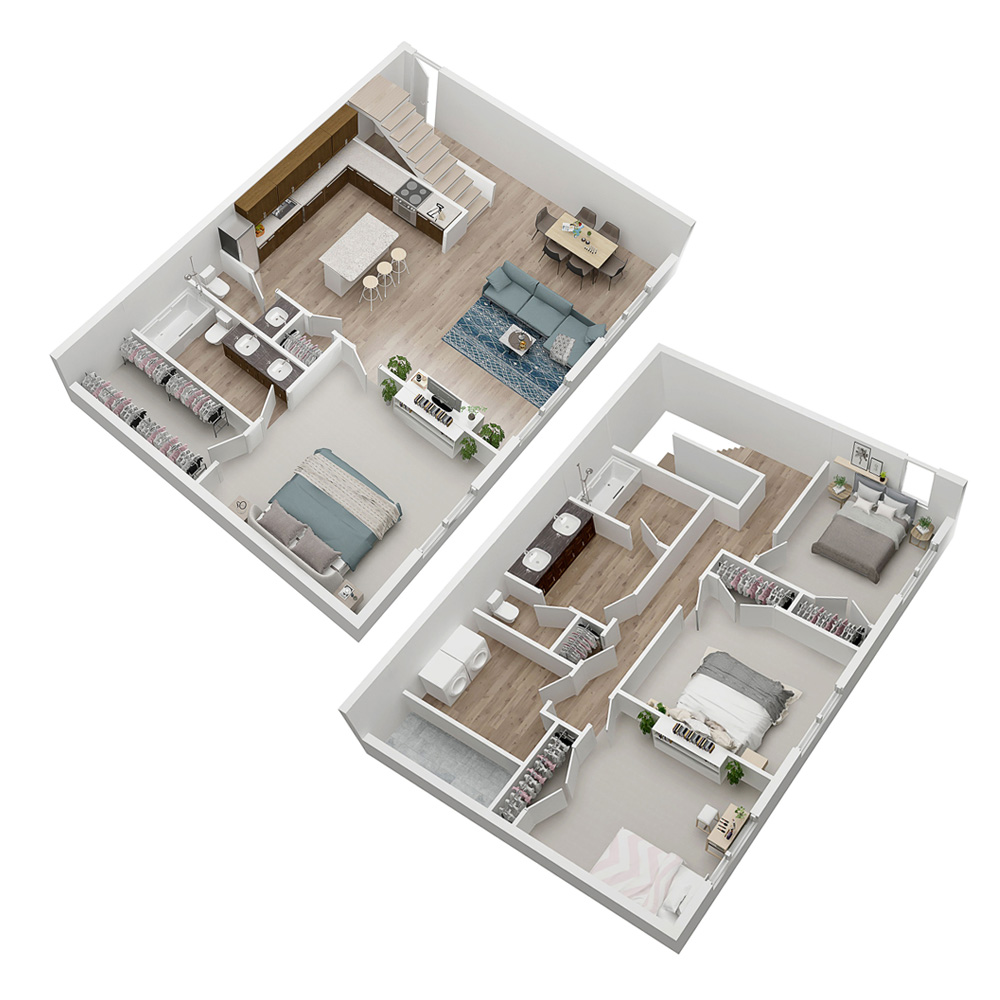 Floorplans for Glencoe Oaks apartments in Ann Arbor, Michigan 1 4