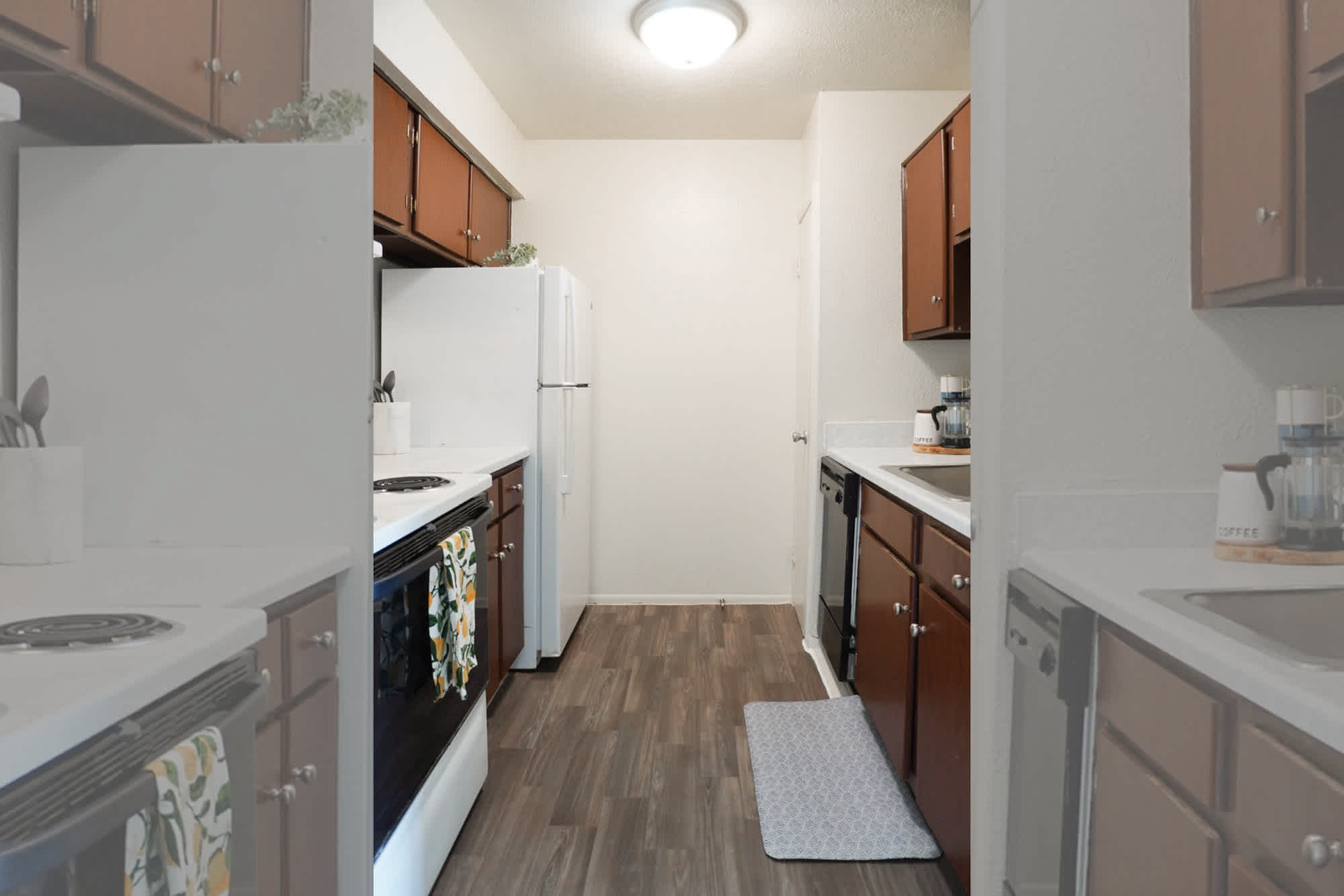 Briarwood - 3 Bed 1.5 Bath - Kitchen (Flat Brown Cabinets)