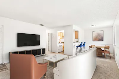 Caladesi Island - 2 Bed 1.5 Bath - Living and Dining Area
