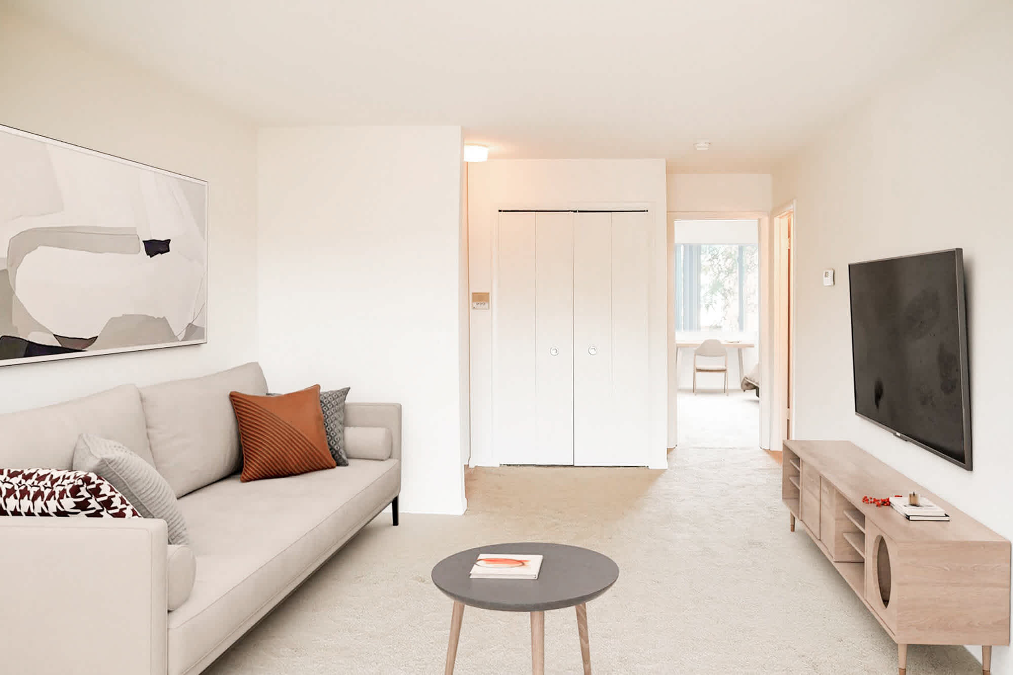 Huron - 1 Bed 1 Bath - Living Room