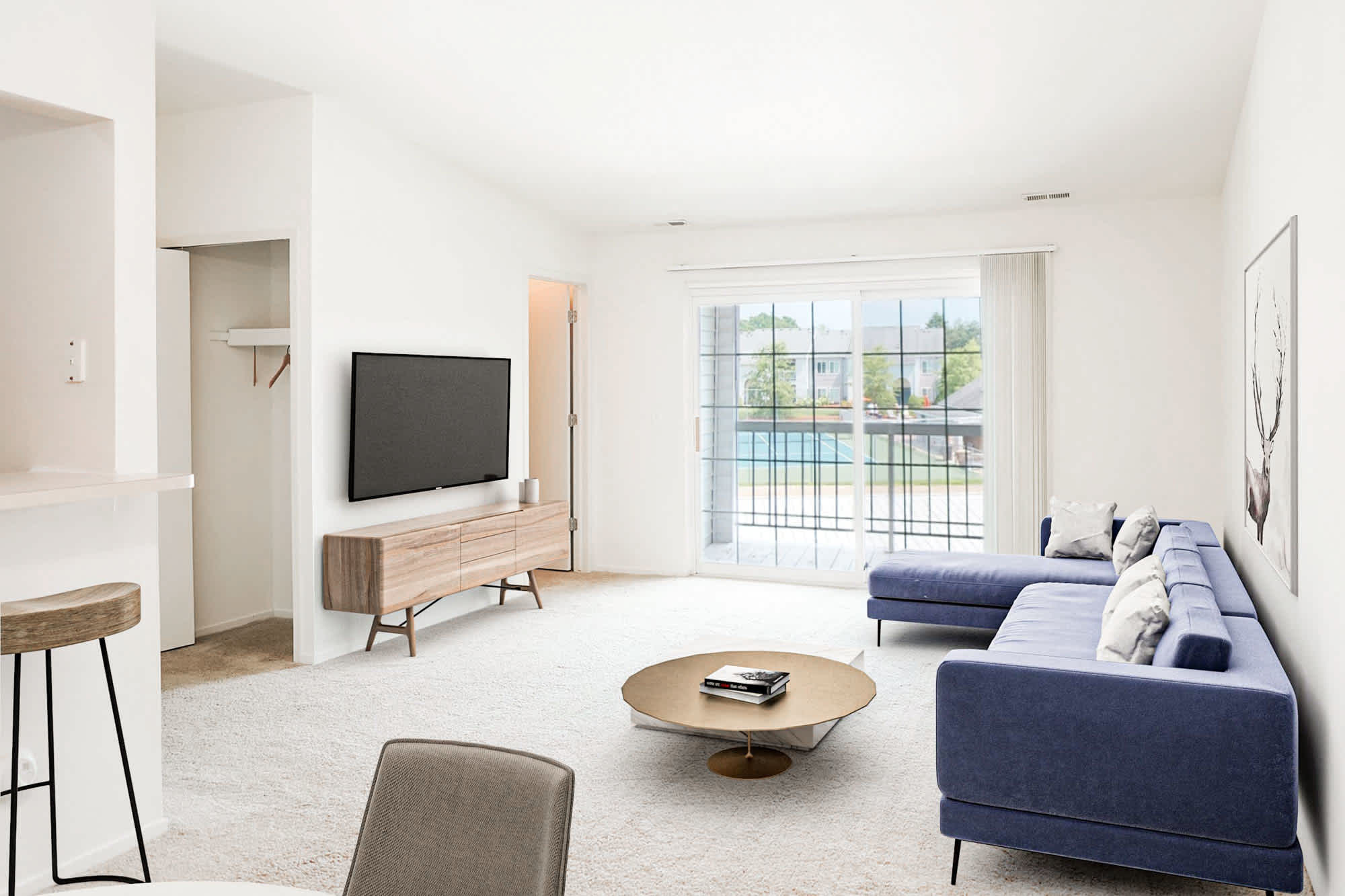 The Cardinal - 1 Bed 1 Bath - Living Room