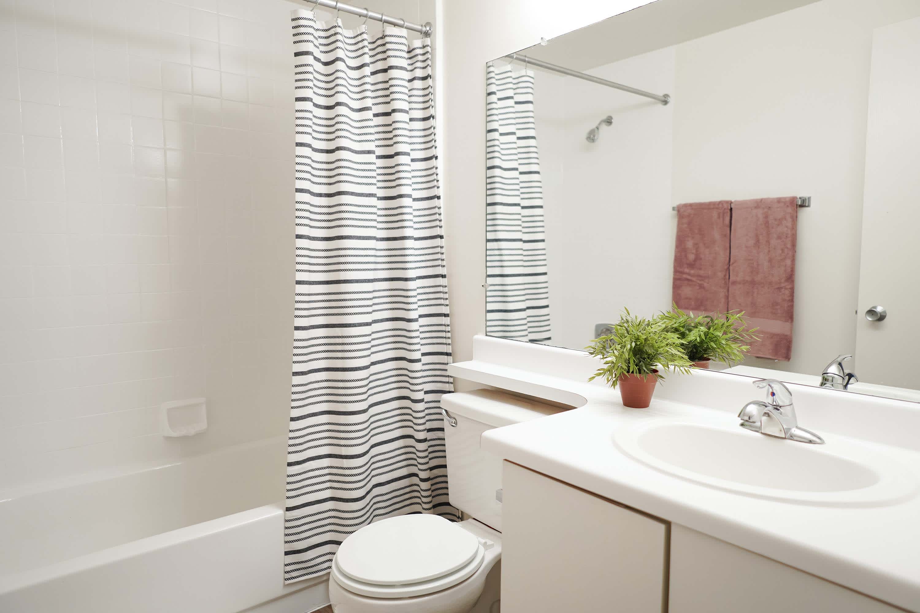 The Blue Heron - 2 Bed 2 Bath - Primary Bathroom (Flat White Cabinets)