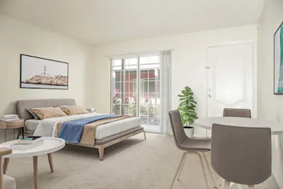 Estereo Bay - Studio Dining and Bedroom Area
