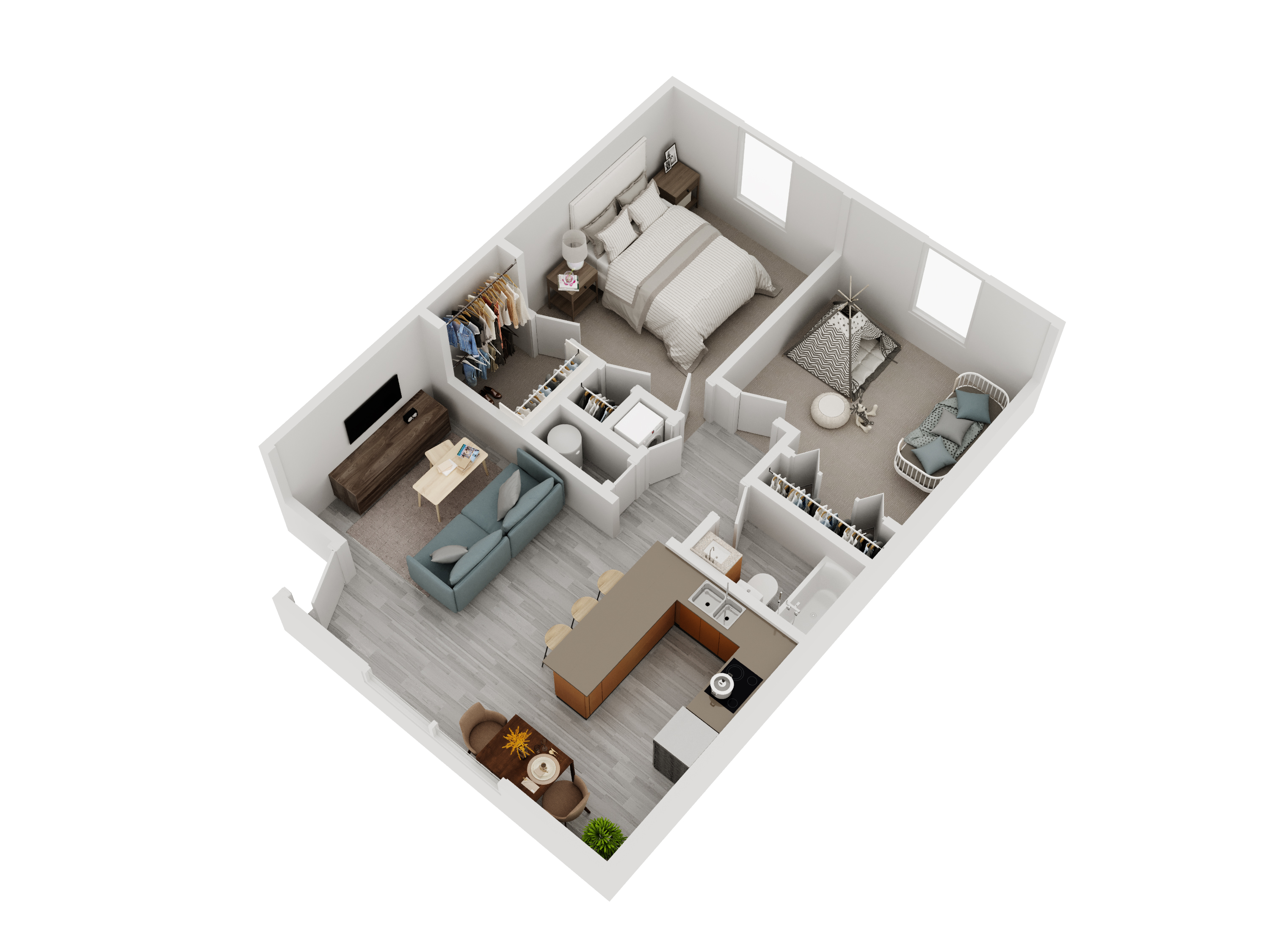 Floorplan Boulevard for Westshore Flats apartments in Tampa, Florida