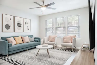 Warner - 1 Bed 1 Bath - Living Room