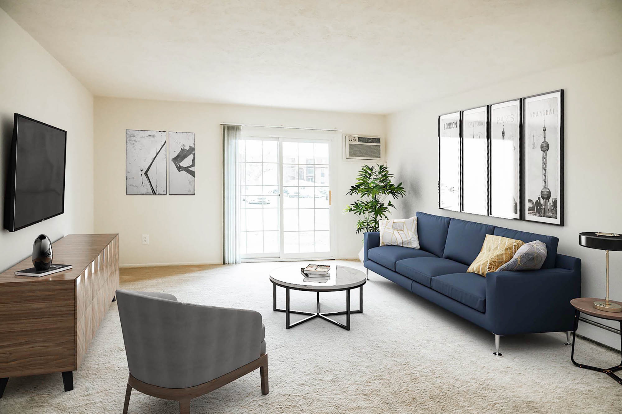 The Duckworth - 1 Bed 1 Bath - Living Room