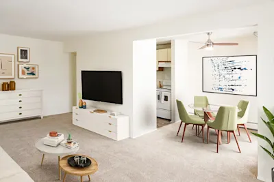 The Meadows - 1 Bed 1 Bath - Living and Dining Room