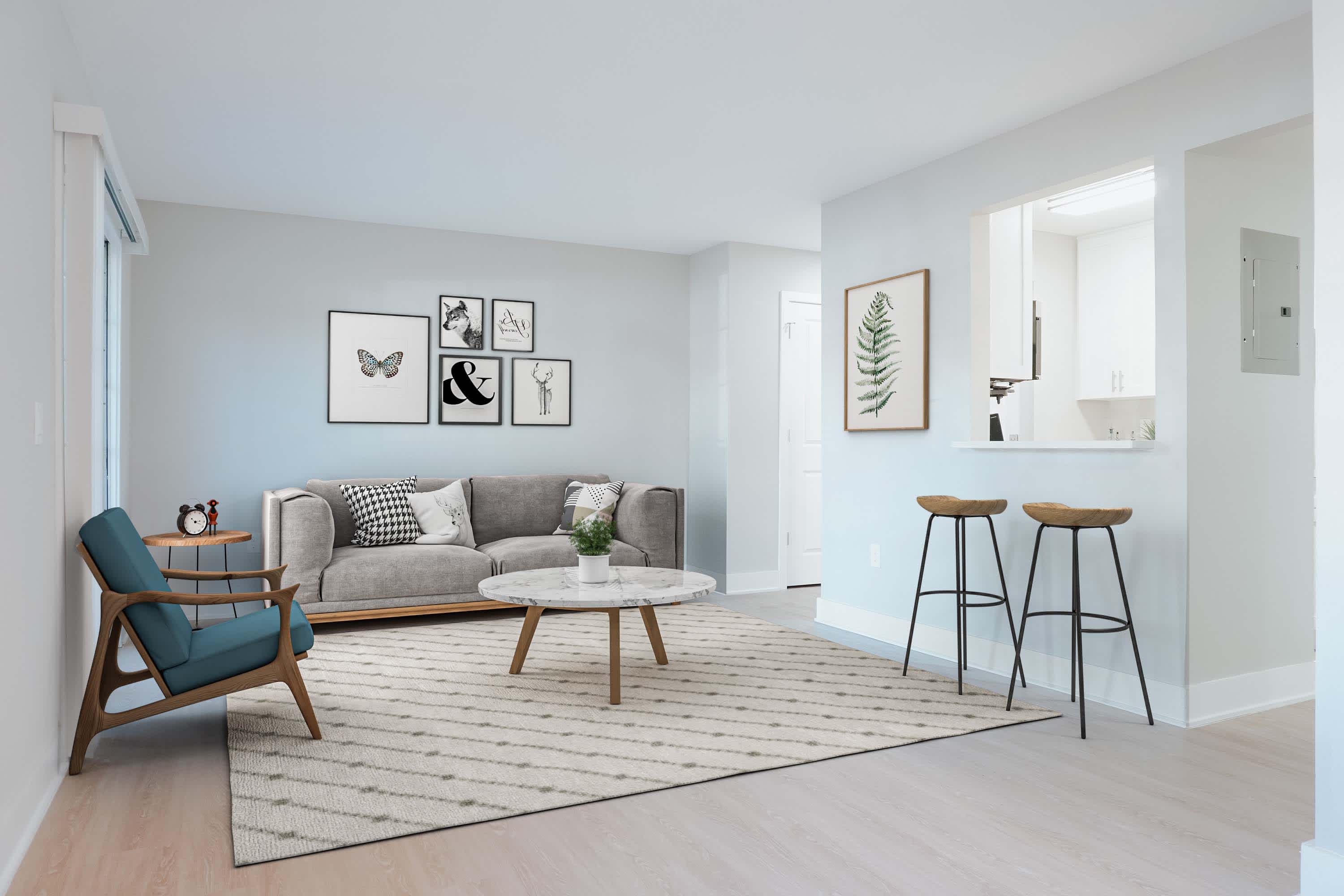 Avalon+ - 1 Bed 1 Bath -Living Room