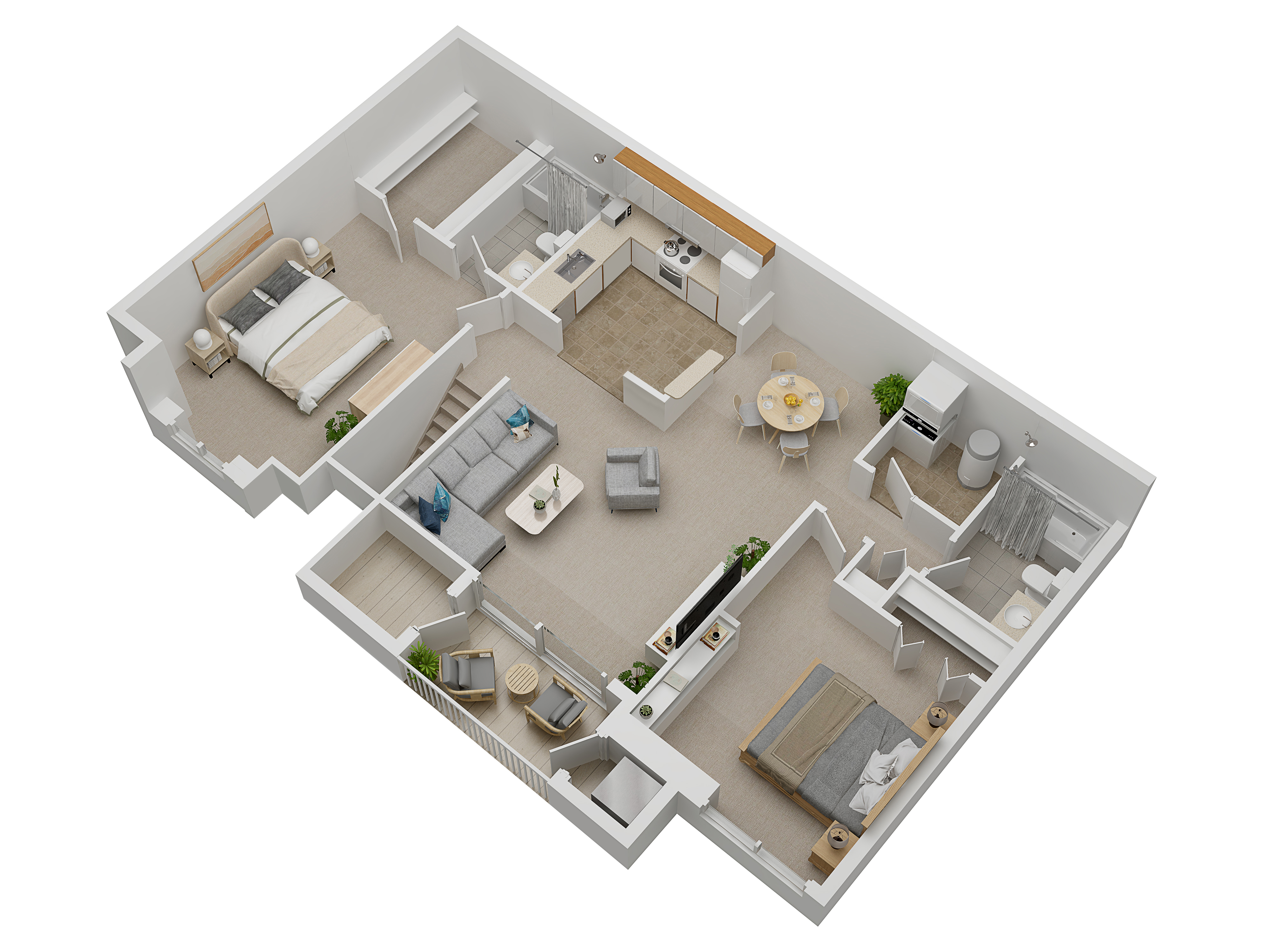 Floorplans for Meadowbrook Village apartments in Ann Arbor, Michigan