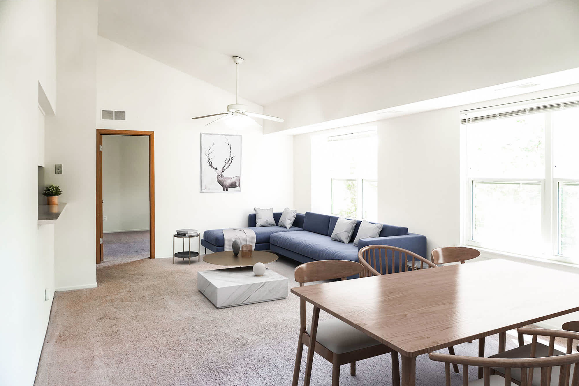 The Sergei - 2 Bed 2 Bath - Living and Dining Room