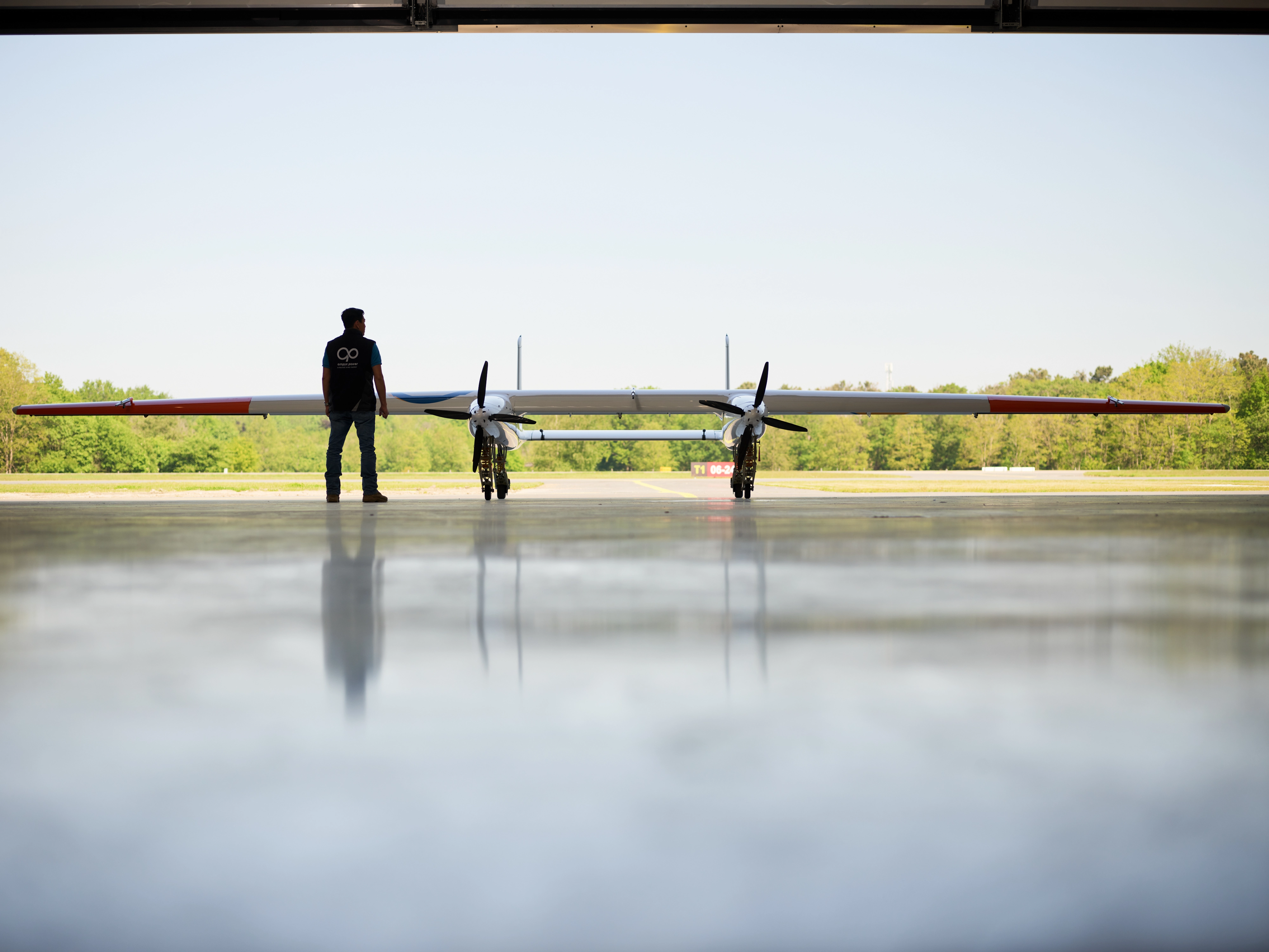 A dramatic photo of the AP-3 system against a sunset