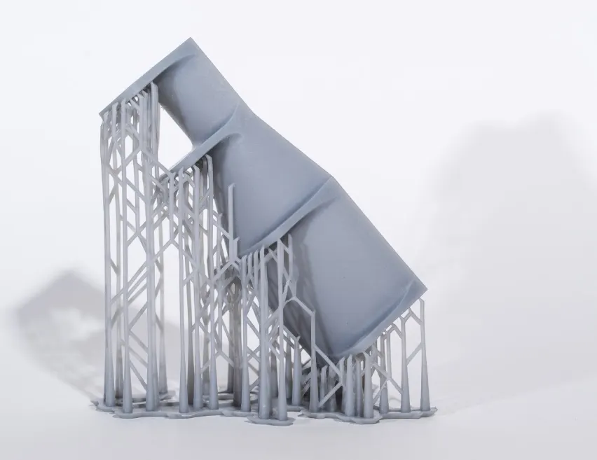 post-processing SLA 3D printed part with support removal
