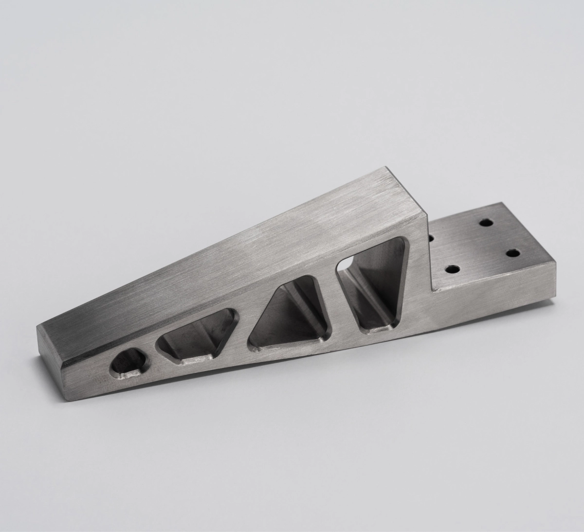 Photo of a stainless steel part in brushed surface finish