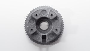 A custom designed part printed on MJF printer.