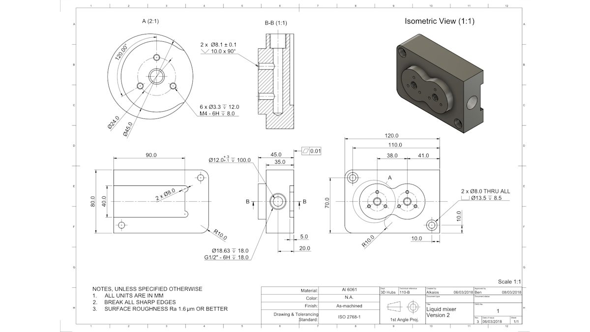 How to prepare a technical drawing for CNC machining | Hubs How to prepare a technical drawing for CNC machining | Hubs