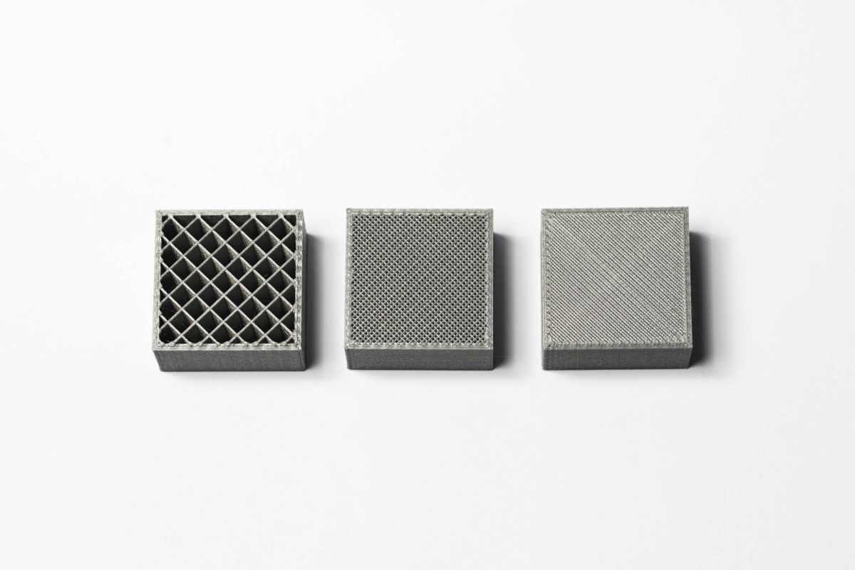 FDM prints with different infill density
