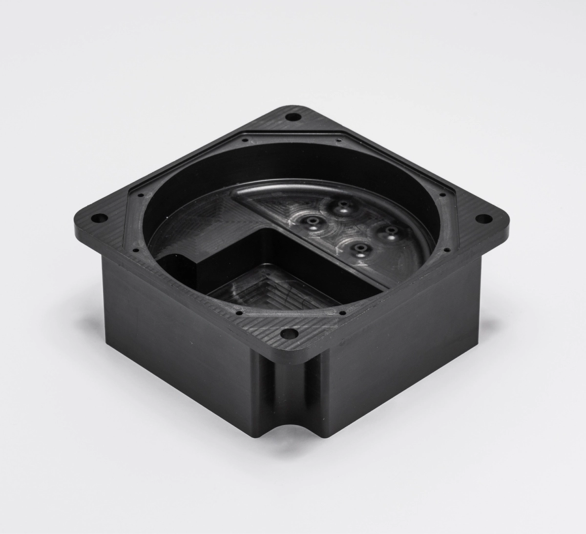 Photo of PE part in as machined surface finish