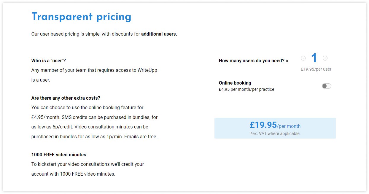 writeupp-transparent-pricing