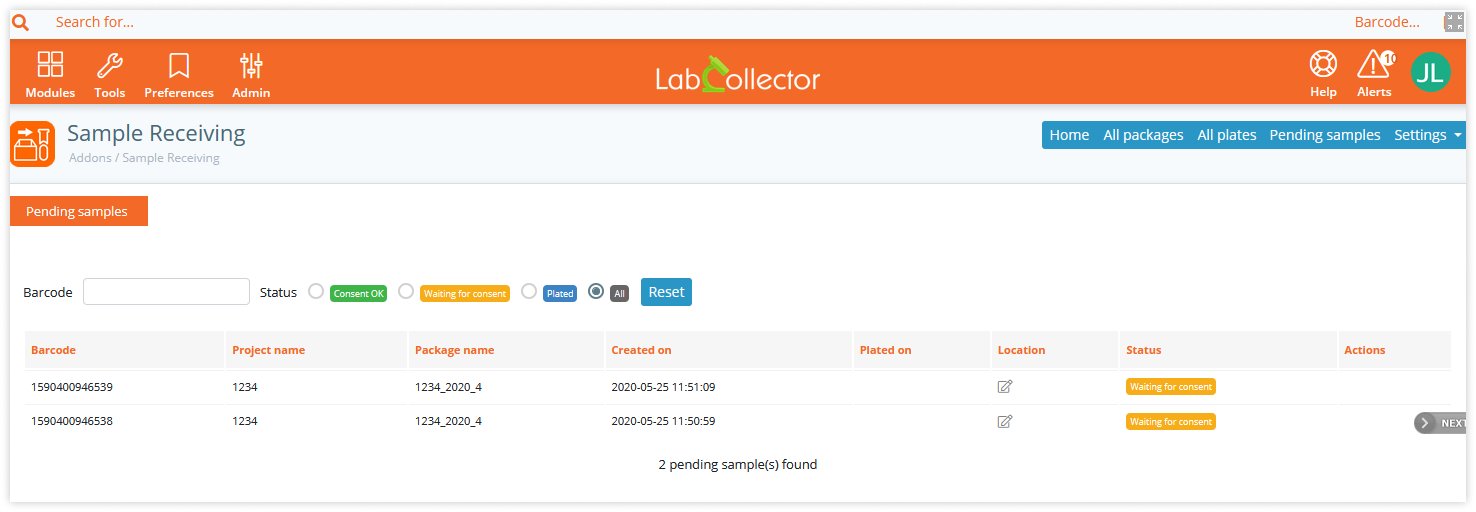 labcollector-sample-recieving