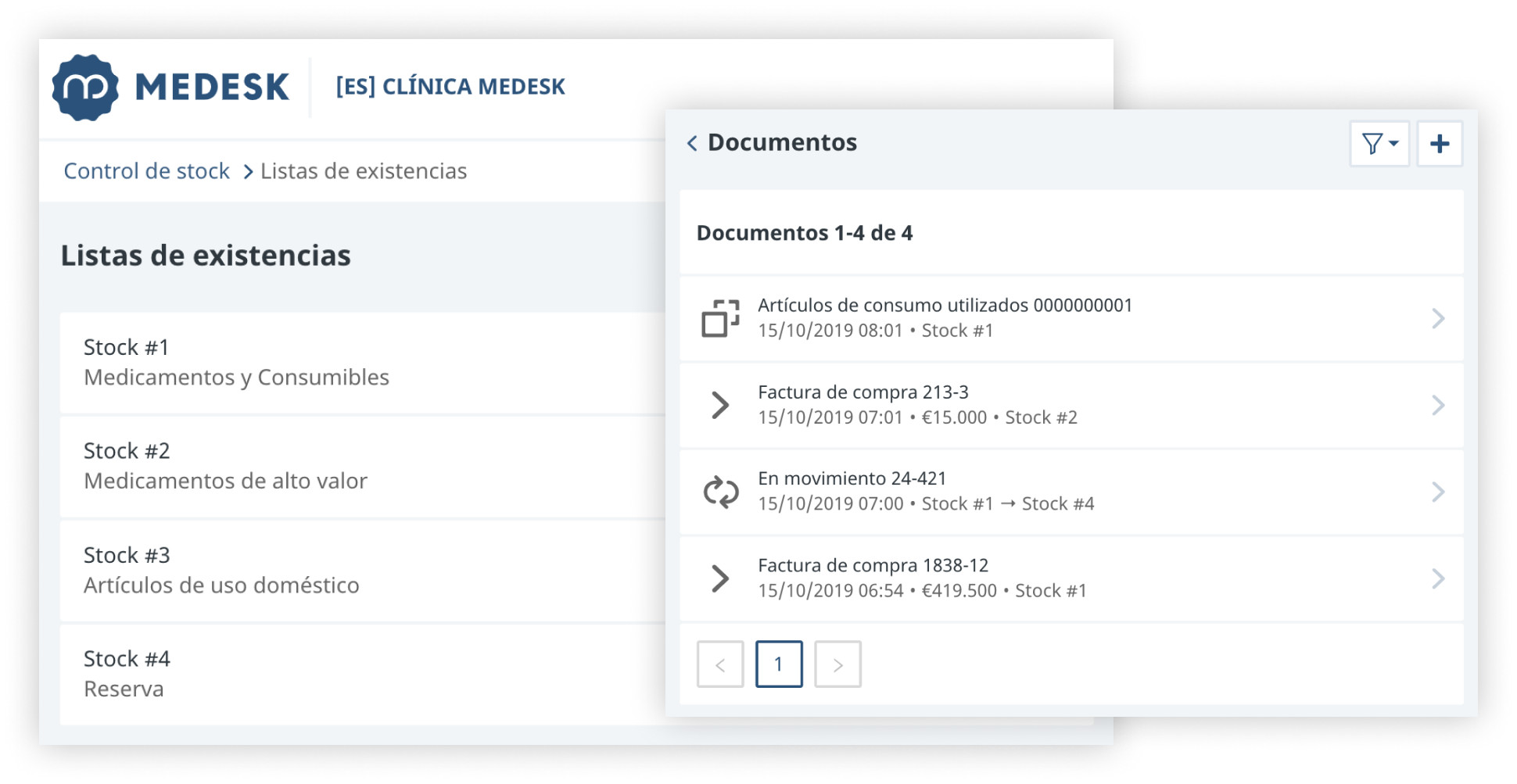 Gestione la entrada, salida y cancelación de sus insumos