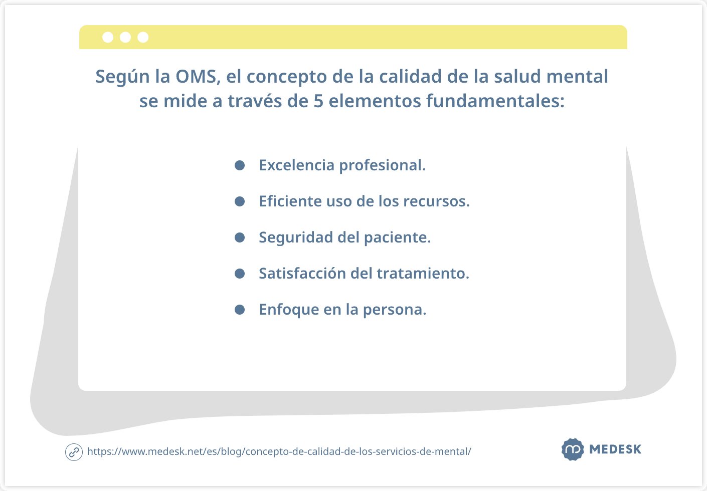 5 elementos fundamentales de la calidad de la salud mental