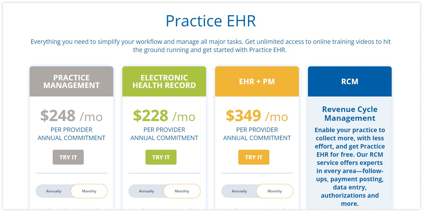 practice-ehr-pricing