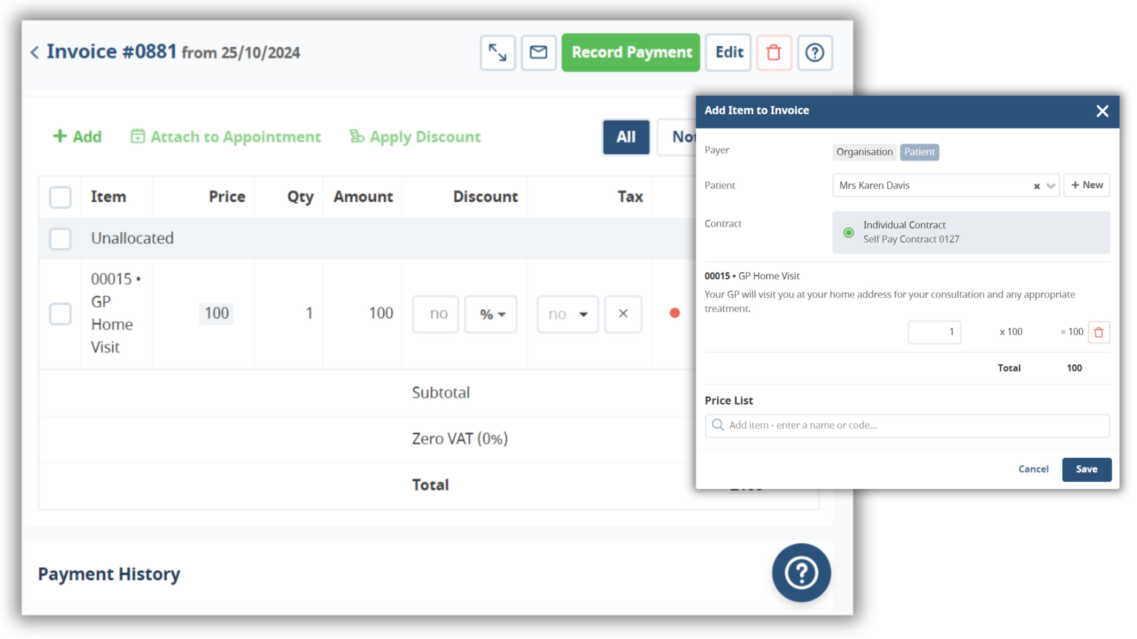 medesk-payment-history