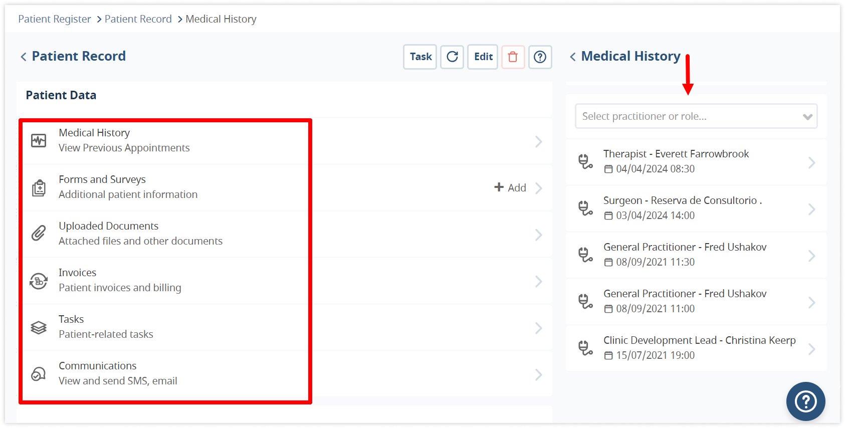 medesk-patient-data