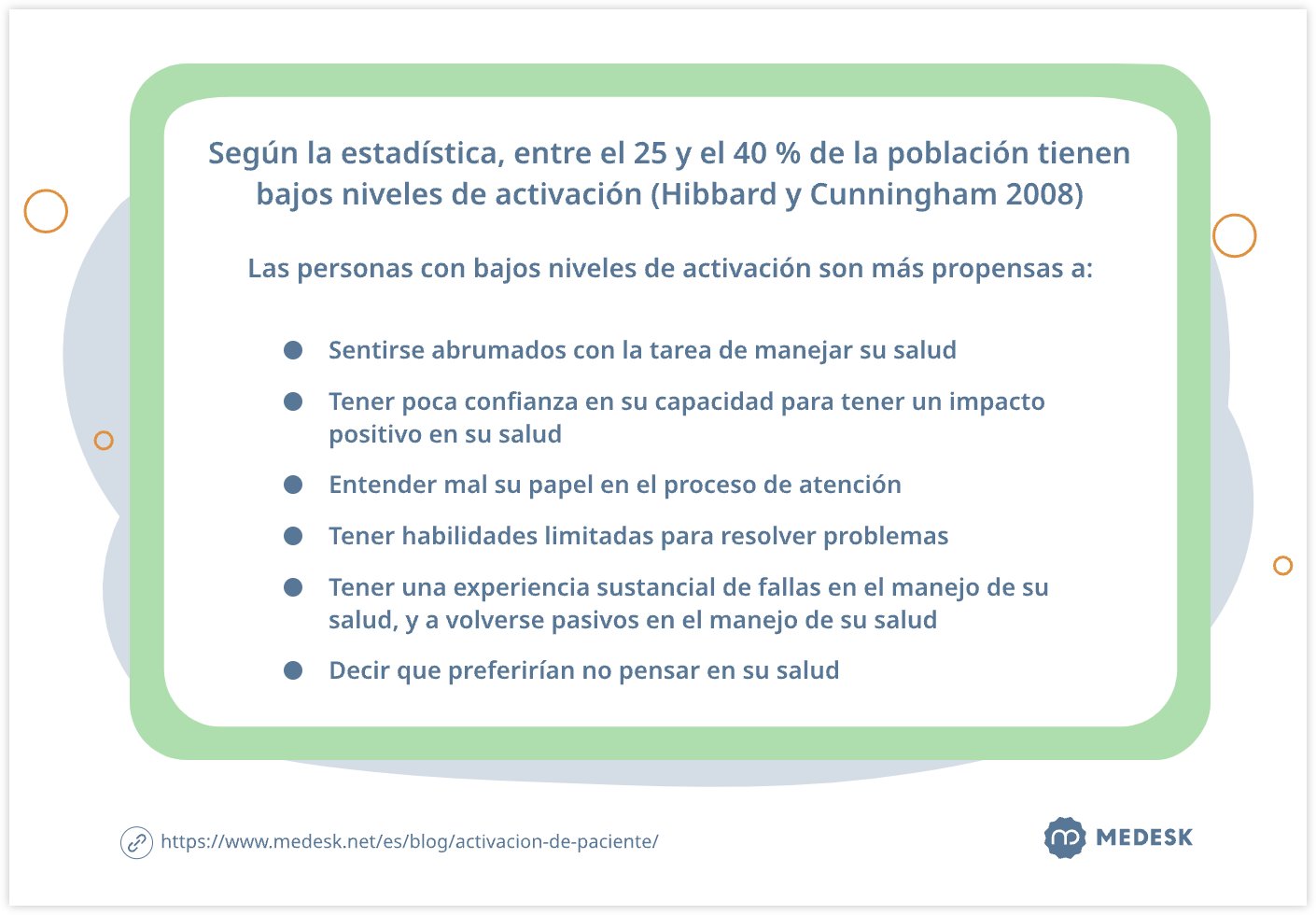 bajos niveles de activación