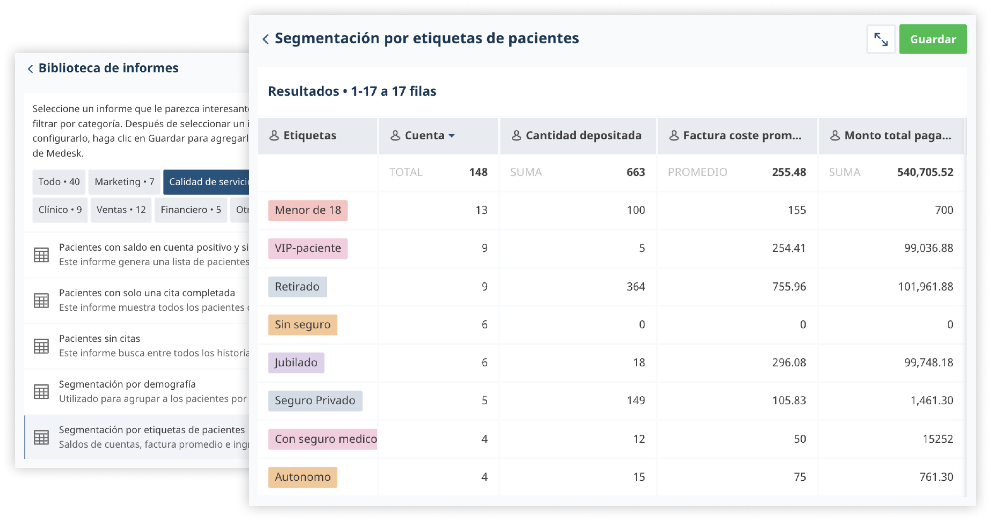 Genere informes sobre la calidad del servicio en un solo click