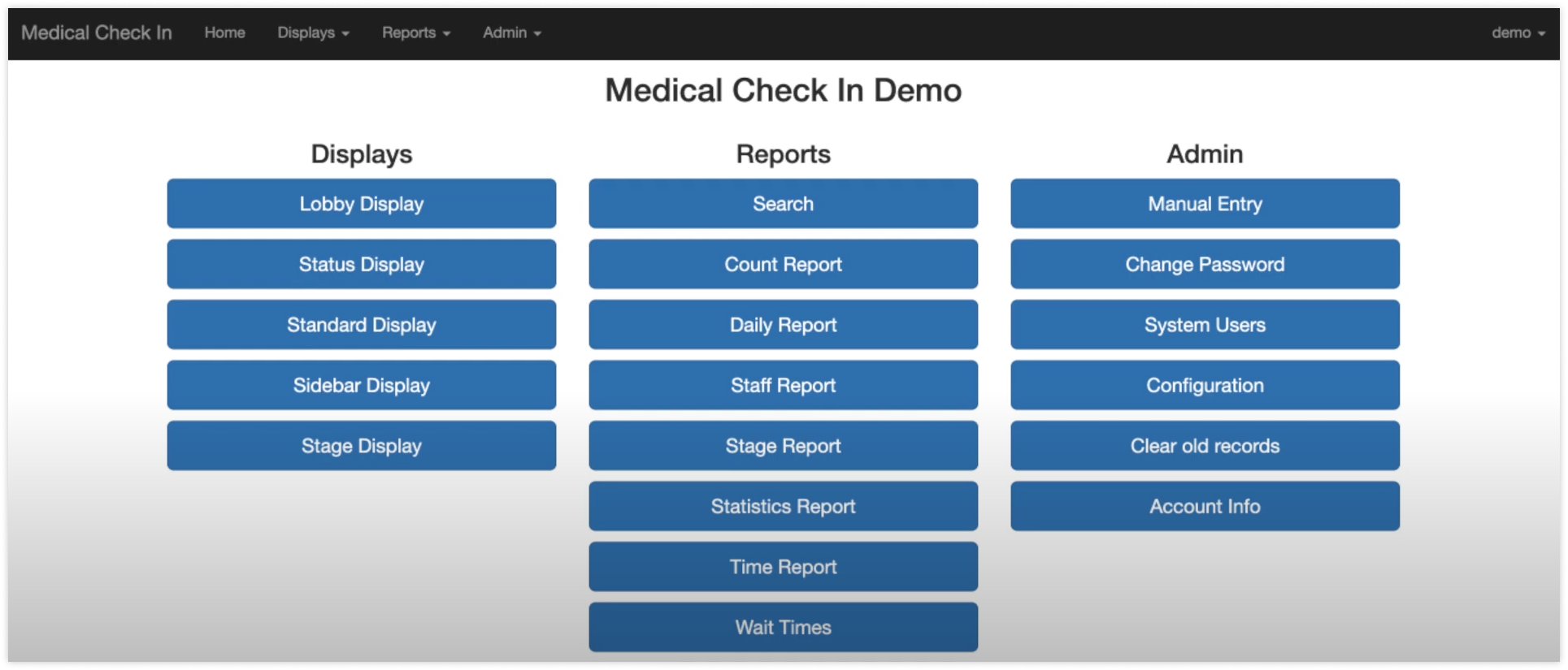 medical-chek-in-demo