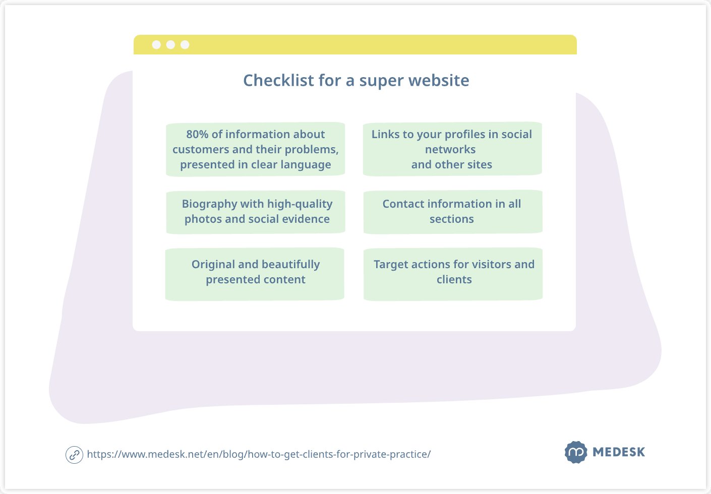 Checklist for a super website