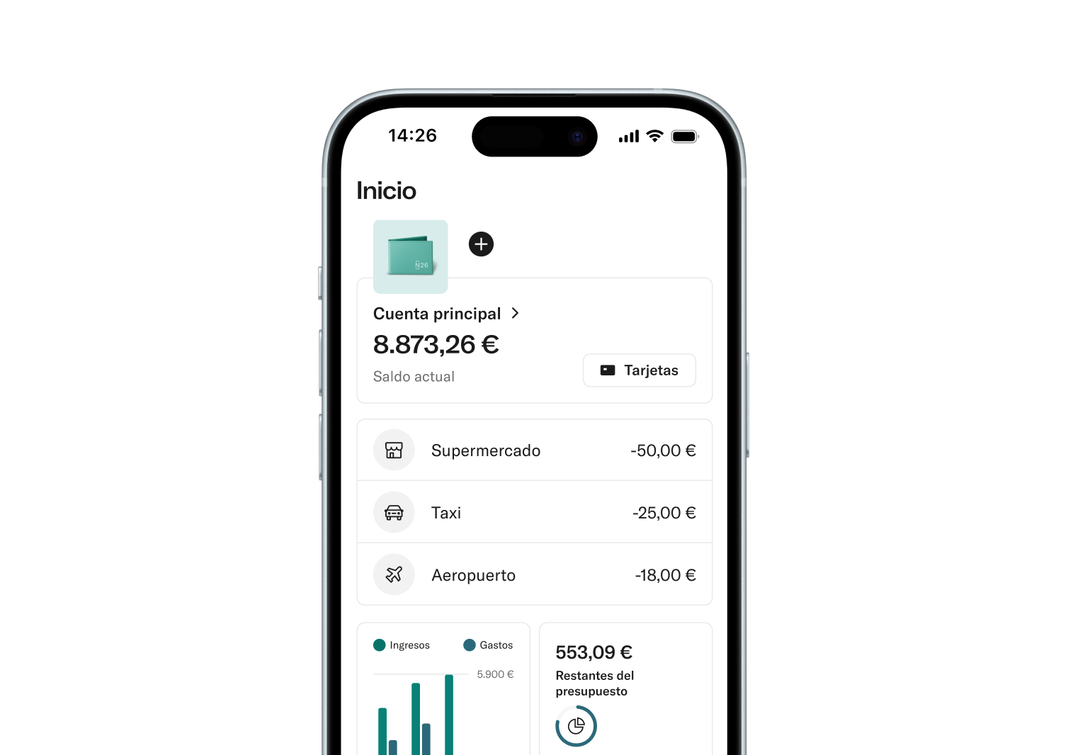 Banco online N26 | Ahorra, invierte y gestiona desde una app