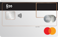A graphic close-up of the front of a silver N26 Debit Mastercard.