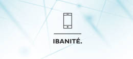 Line drawing of a phone with the text IBANité below it.