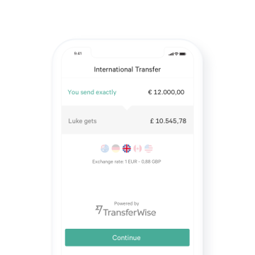 N26 Bank Account Transferwise example transaction.
