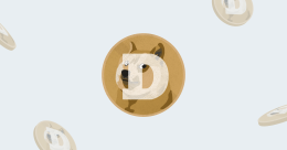 Illustration showing a dogecoin.